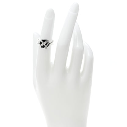 David Yurman Sterling Silver Diamond Black Onyx 10mm Cable Wrap Ring 48 4.5 2 of 5