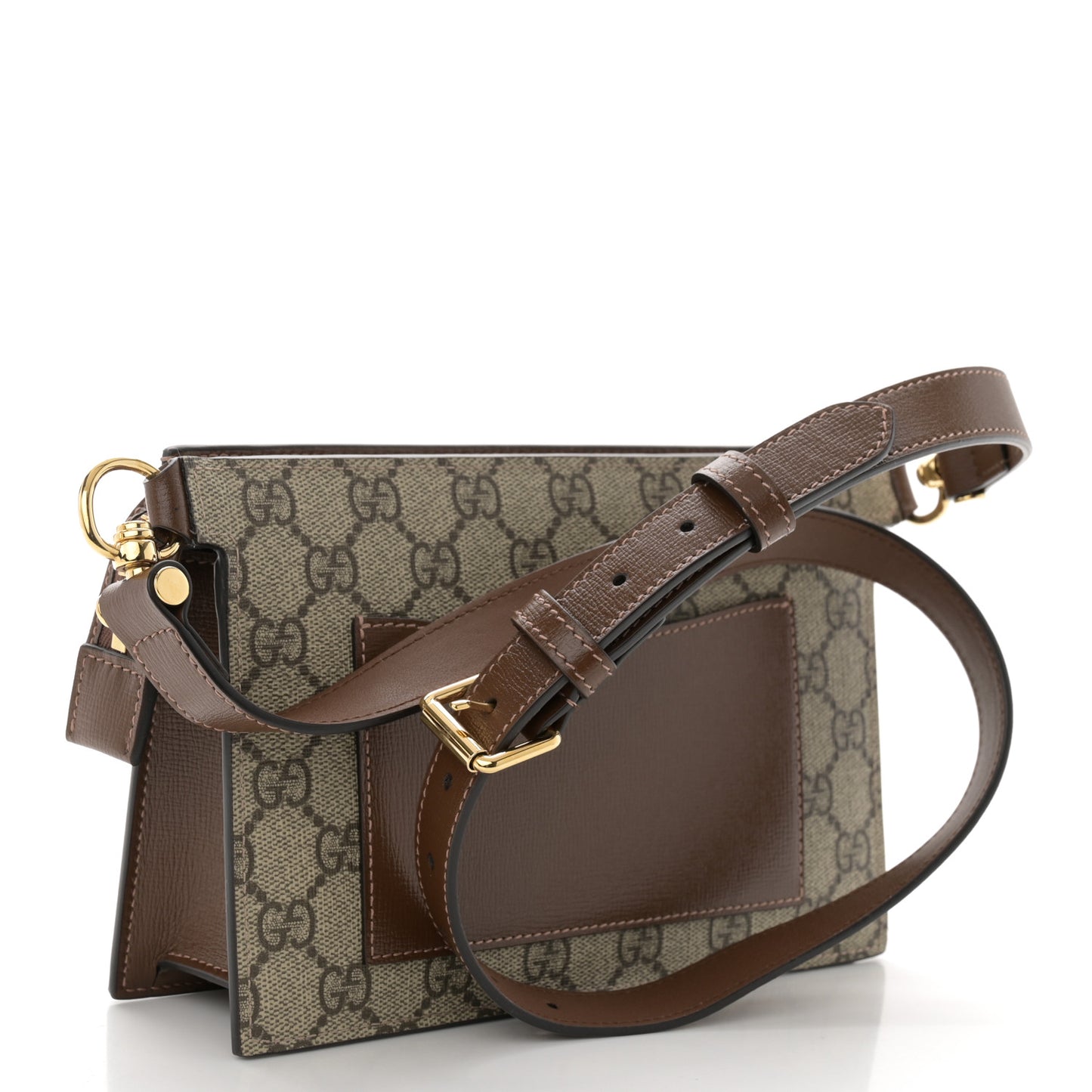 GG Supreme Monogram Canvas Interlocking G Belt Bag Beige Ebony