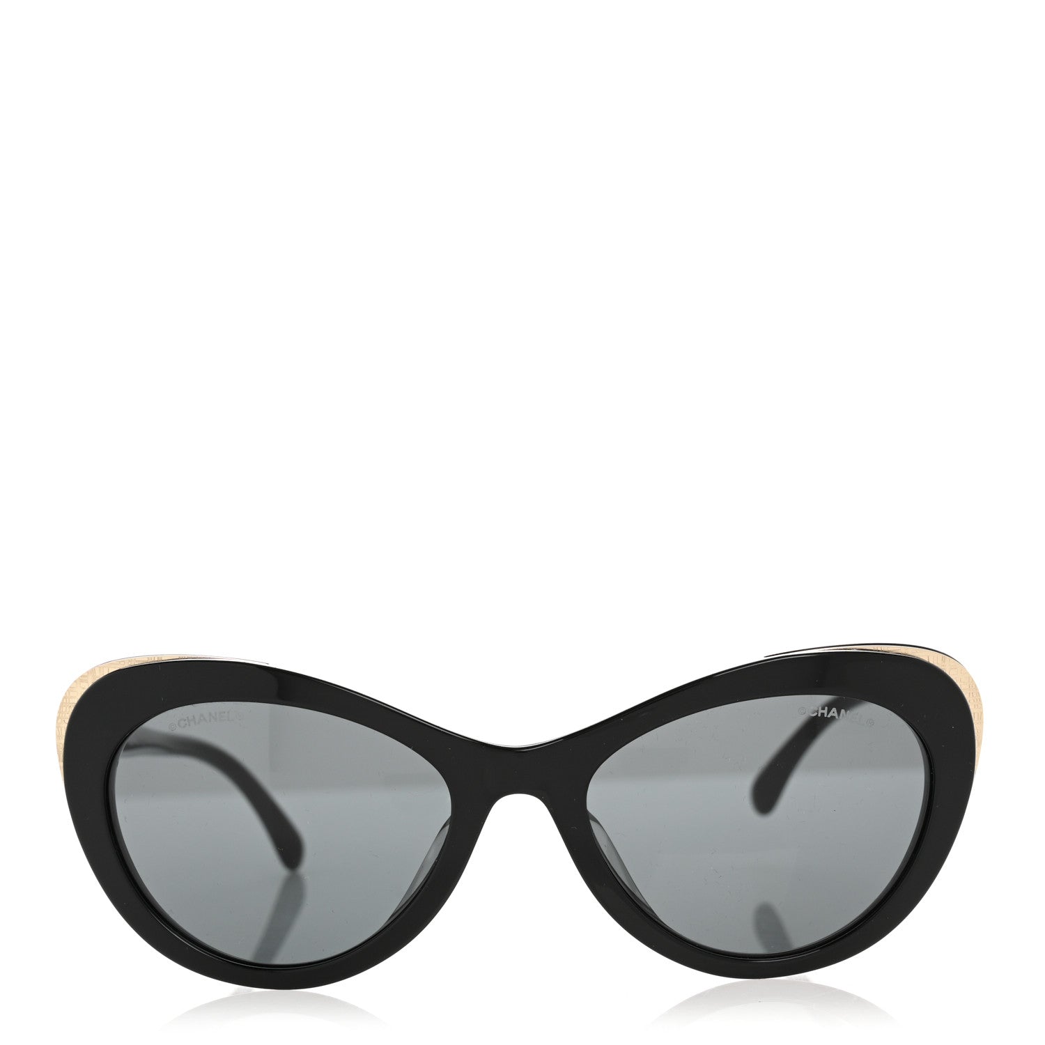 Chanel Acetate Cat Eye CC Sunglasses 5432-A Black 3 of 13