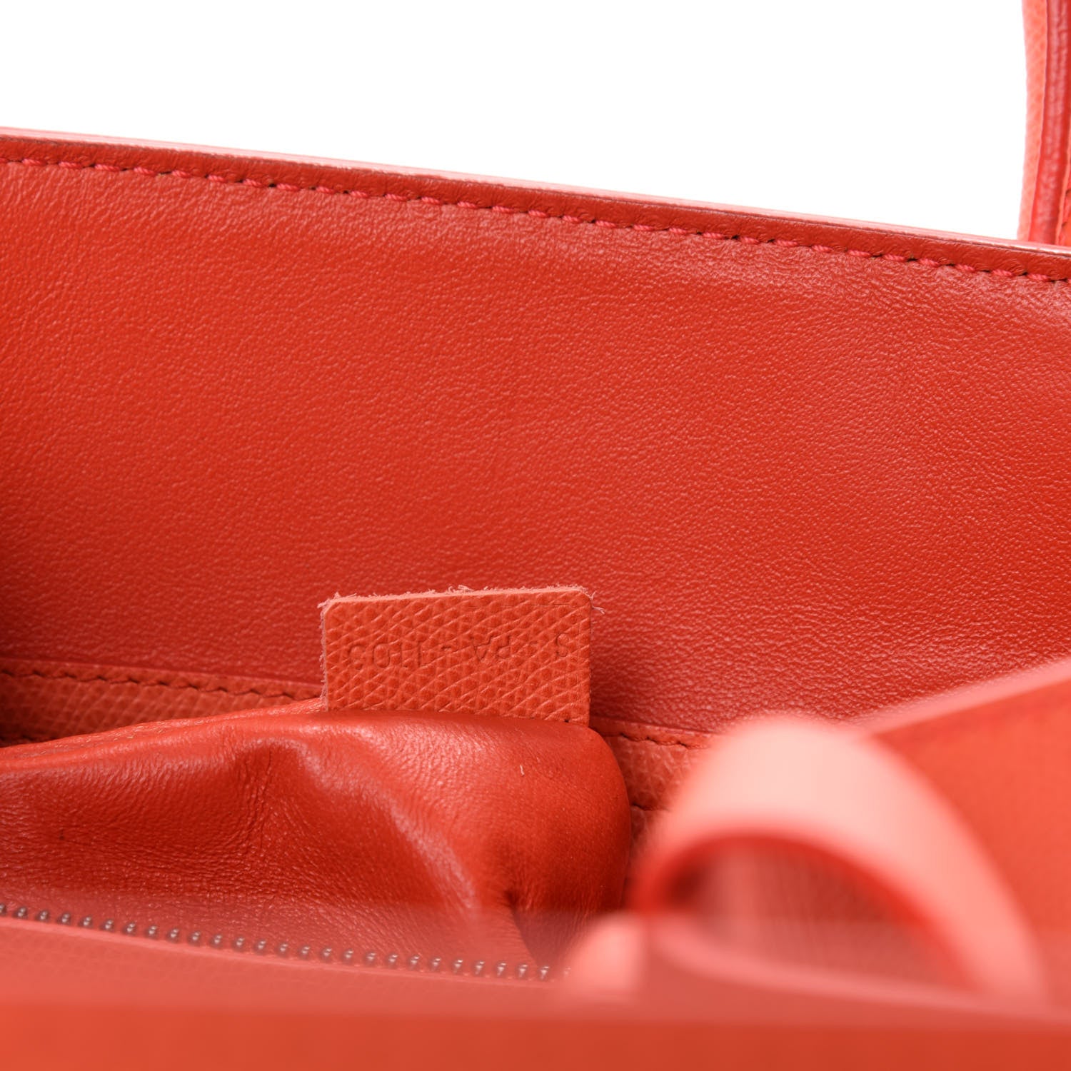 Celine Grained Calfskin Medium Phantom Luggage Coral 11 of 12