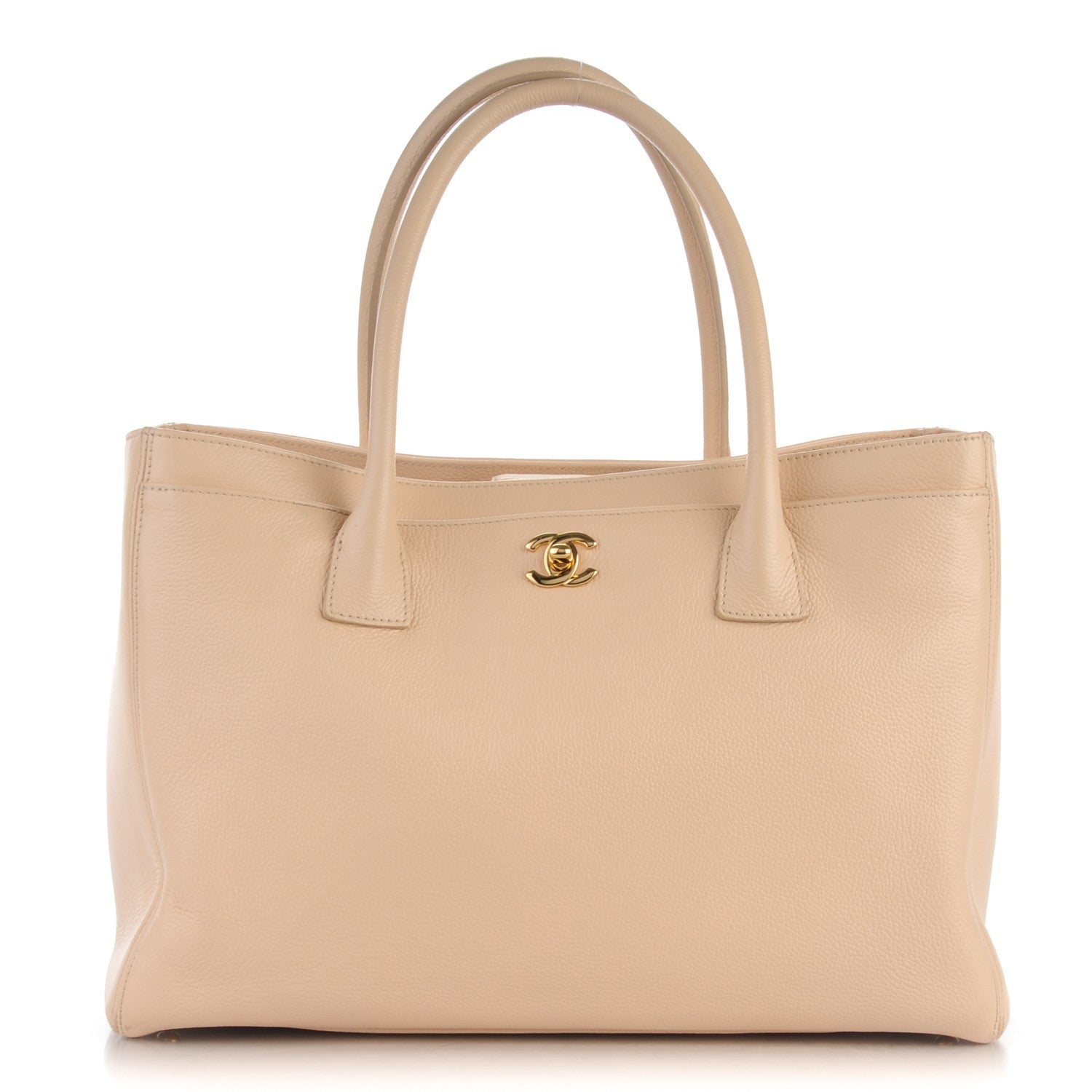 Chanel Calfskin Cerf Executive Shopper Tote Beige 1 of 7