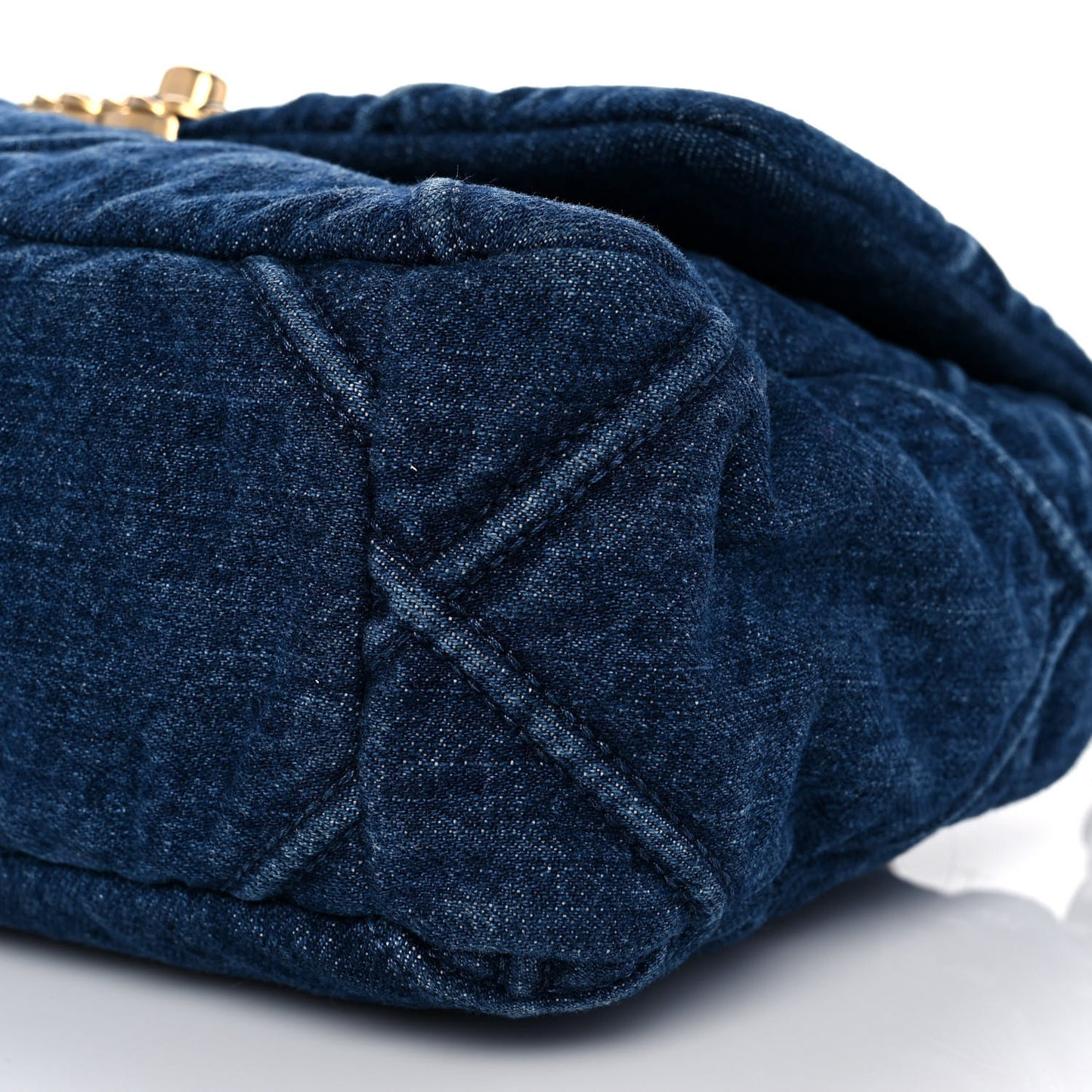 Denim Quilted Medium Chanel 19 Flap Blue