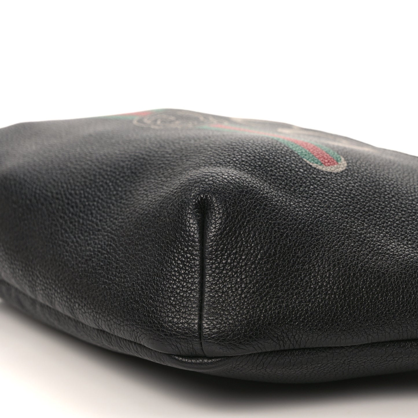 Grained Calfskin Logo Belt Bag Black