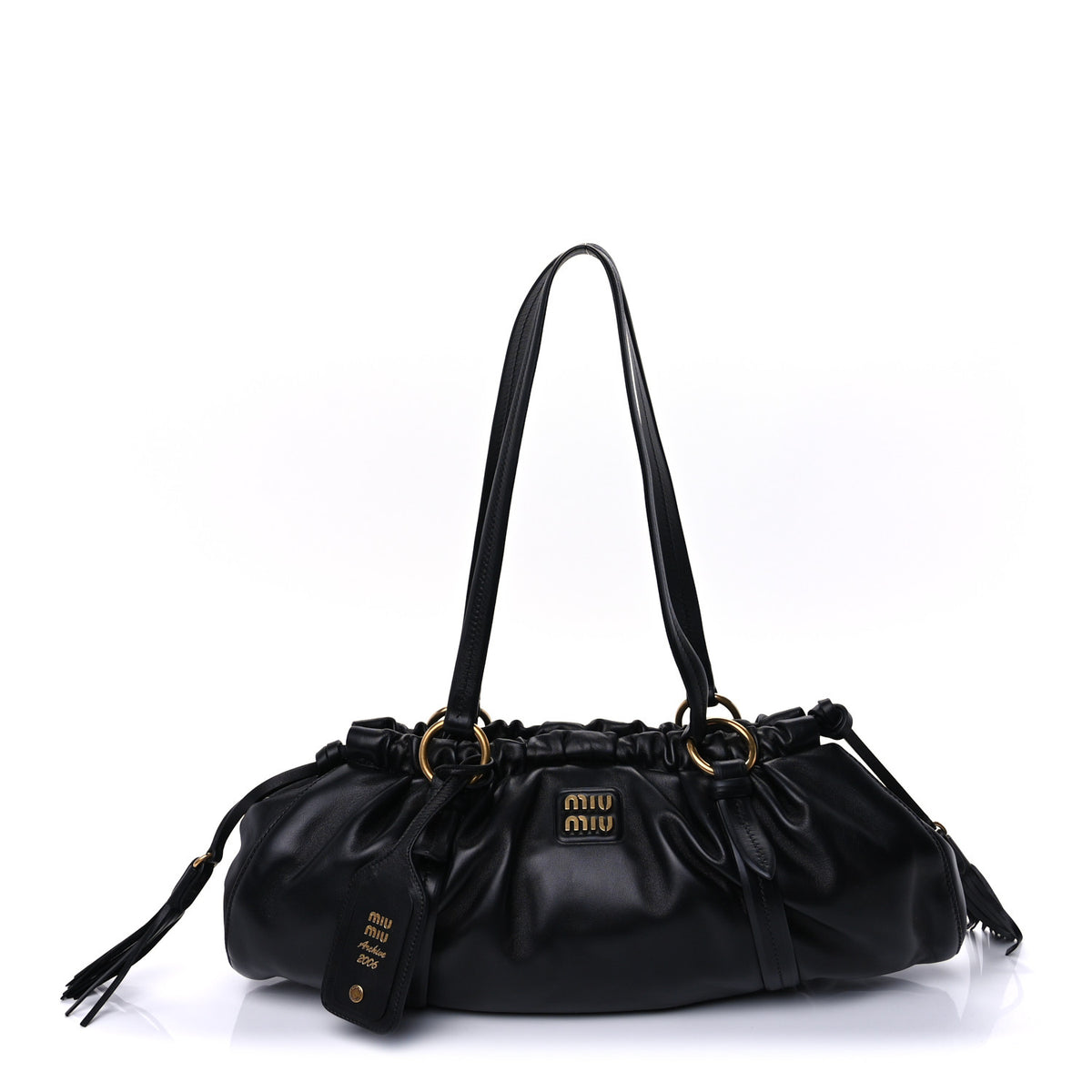 Miu Miu Nappa Joie Shoulder Bag Black 1 of 8