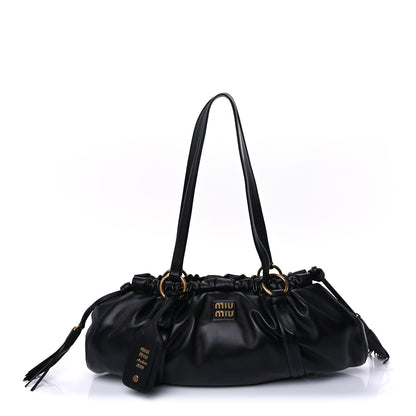 Miu Miu Nappa Joie Shoulder Bag Black 1 of 8