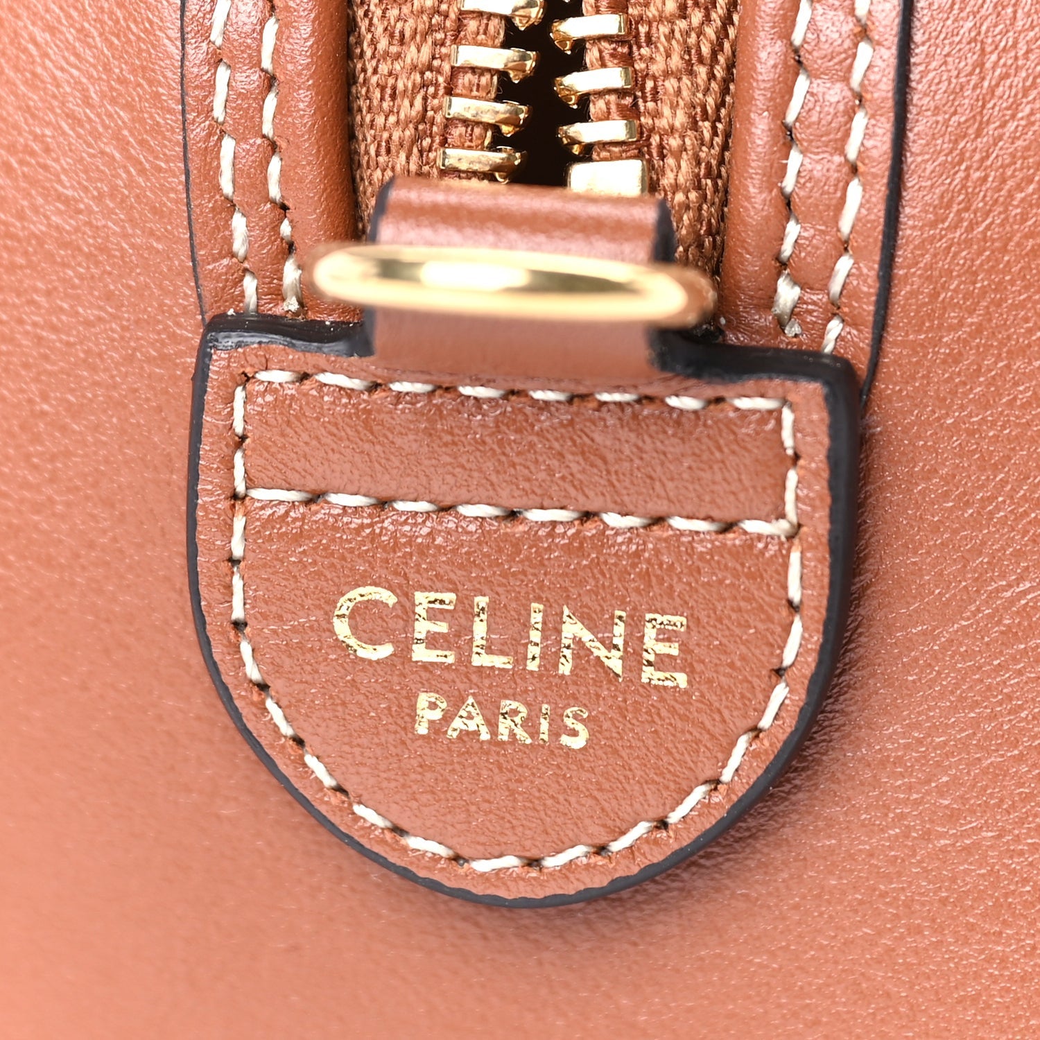 Celine Smooth Calfskin Triomphe Small Boston Bag Tan 6 of 9