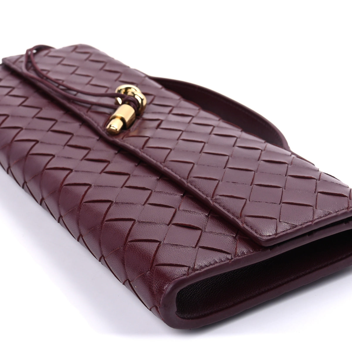 Nappa Intrecciato Long Andiamo Top Handle Clutch Barolo
