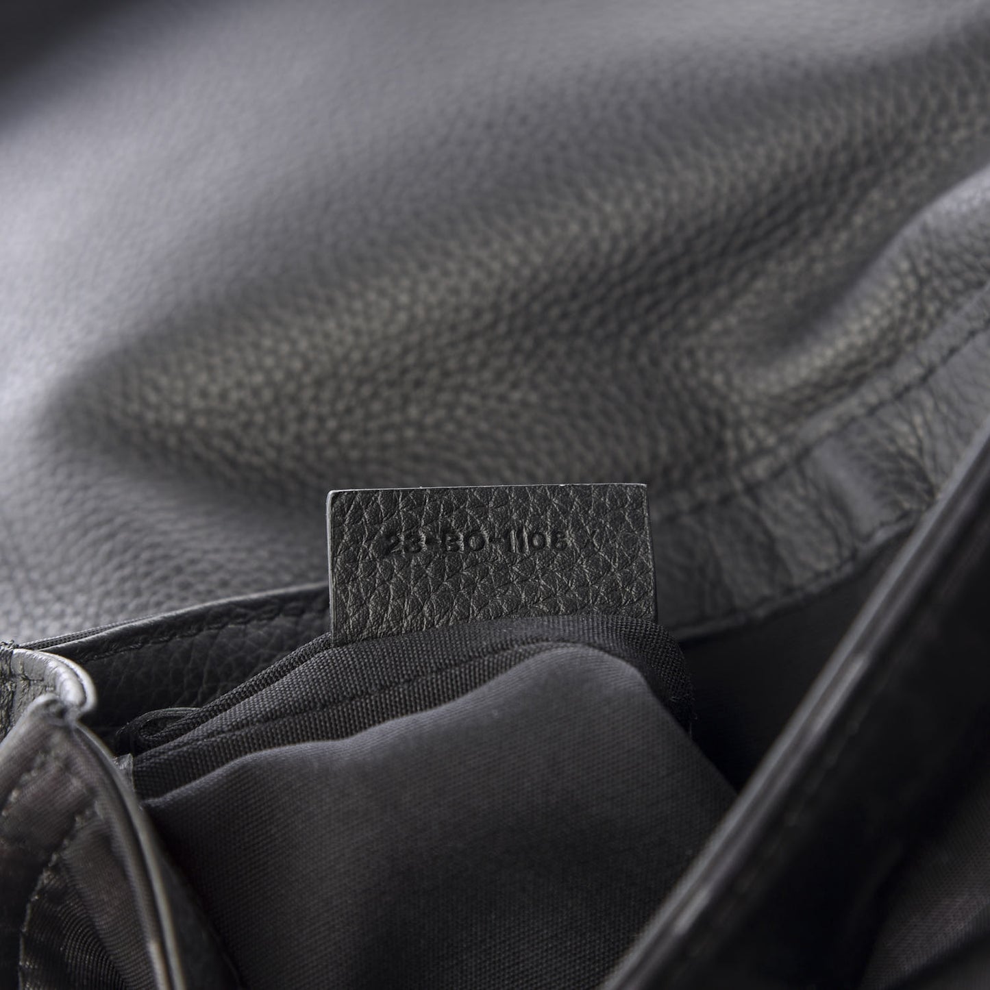 Calfskin Nylon Monogram Leopard Print Saddle Pouch Black