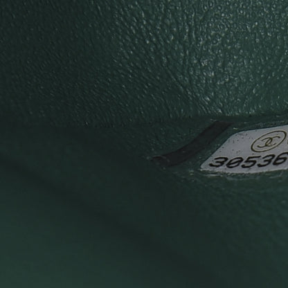 Chanel Caviar Quilted Jumbo Double Flap Green 7 of 11