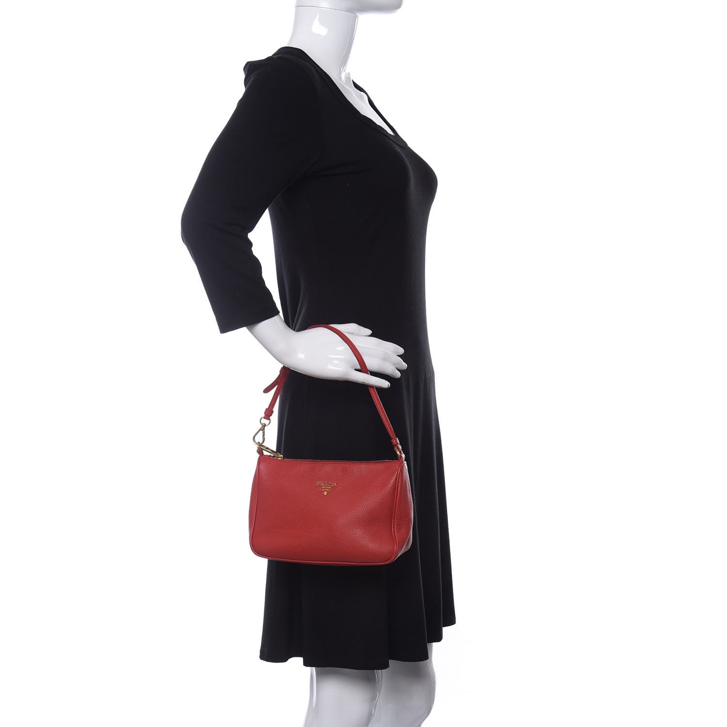 Vitello Daino Pochette Bag Fuoco