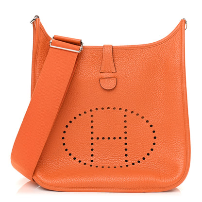 Hermes Taurillon Clemence Evelyne III PM Orange 1 of 10