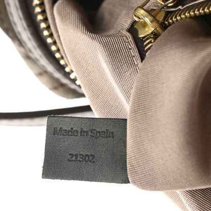 Lanvin Lambskin Stitched Padam Bowling Satchel Brown 7 of 14