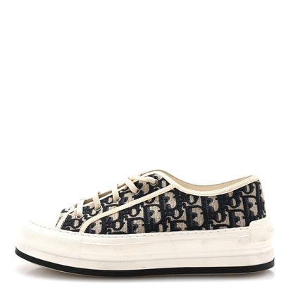 Christian Dior Canvas Oblique Walk'N'Dior Low Top Sneakers 41 Deep Blue 1 of 7