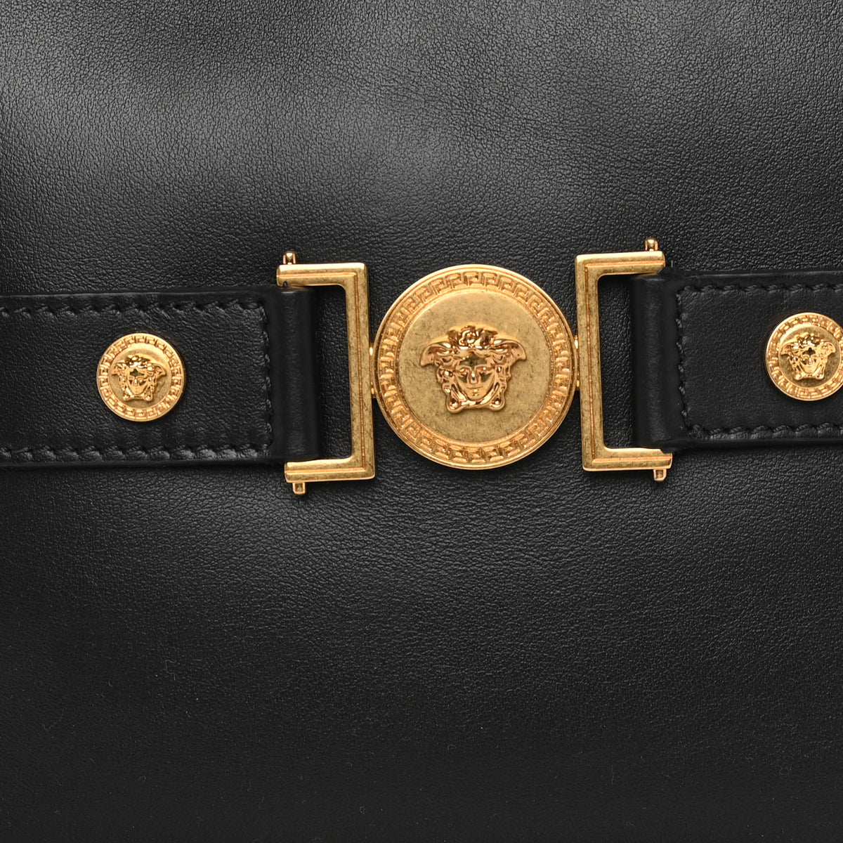 Versace Calfskin Medallion Tribute Backpack Black 6 of 8