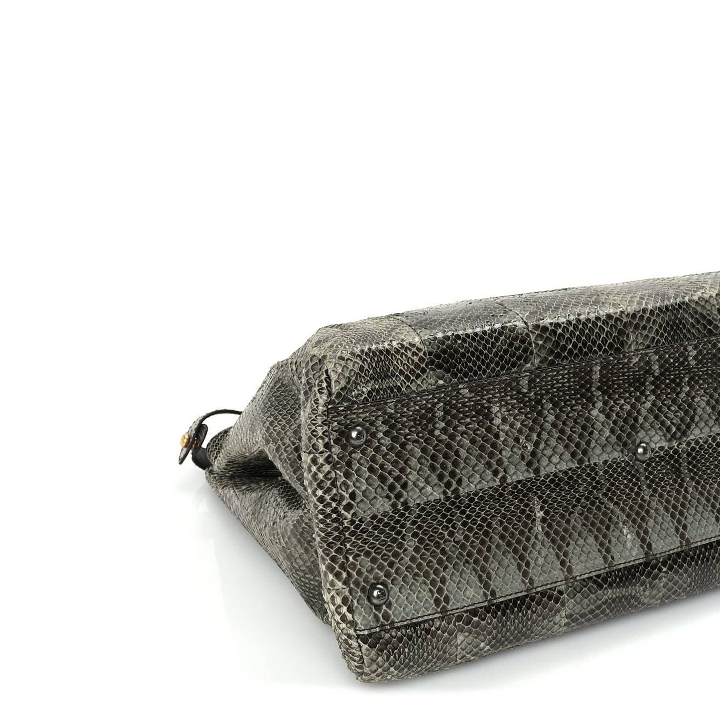 Snakeskin Large Peekaboo Iconic Satchel Green