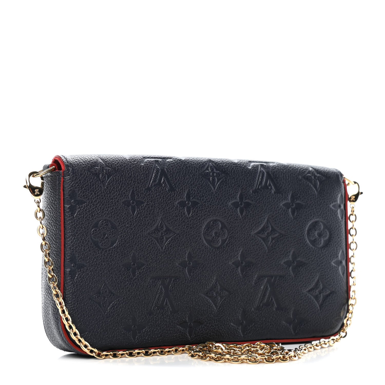 Louis Vuitton Empreinte Pochette Felicie Chain Wallet Marine Rouge 2 of 4
