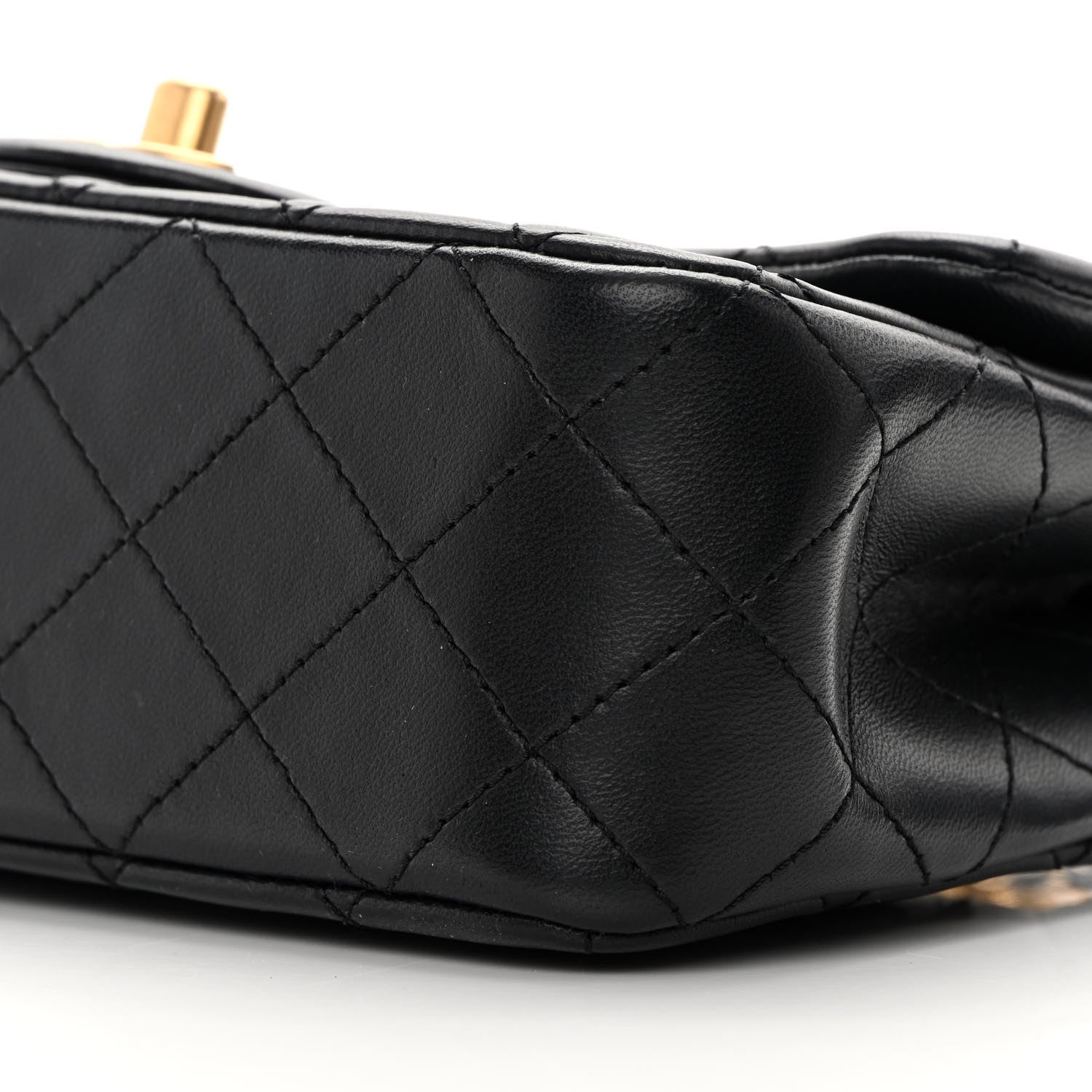 Chanel Lambskin Quilted Mini Rectangular Pearl Crush Flap Black 10 of 13