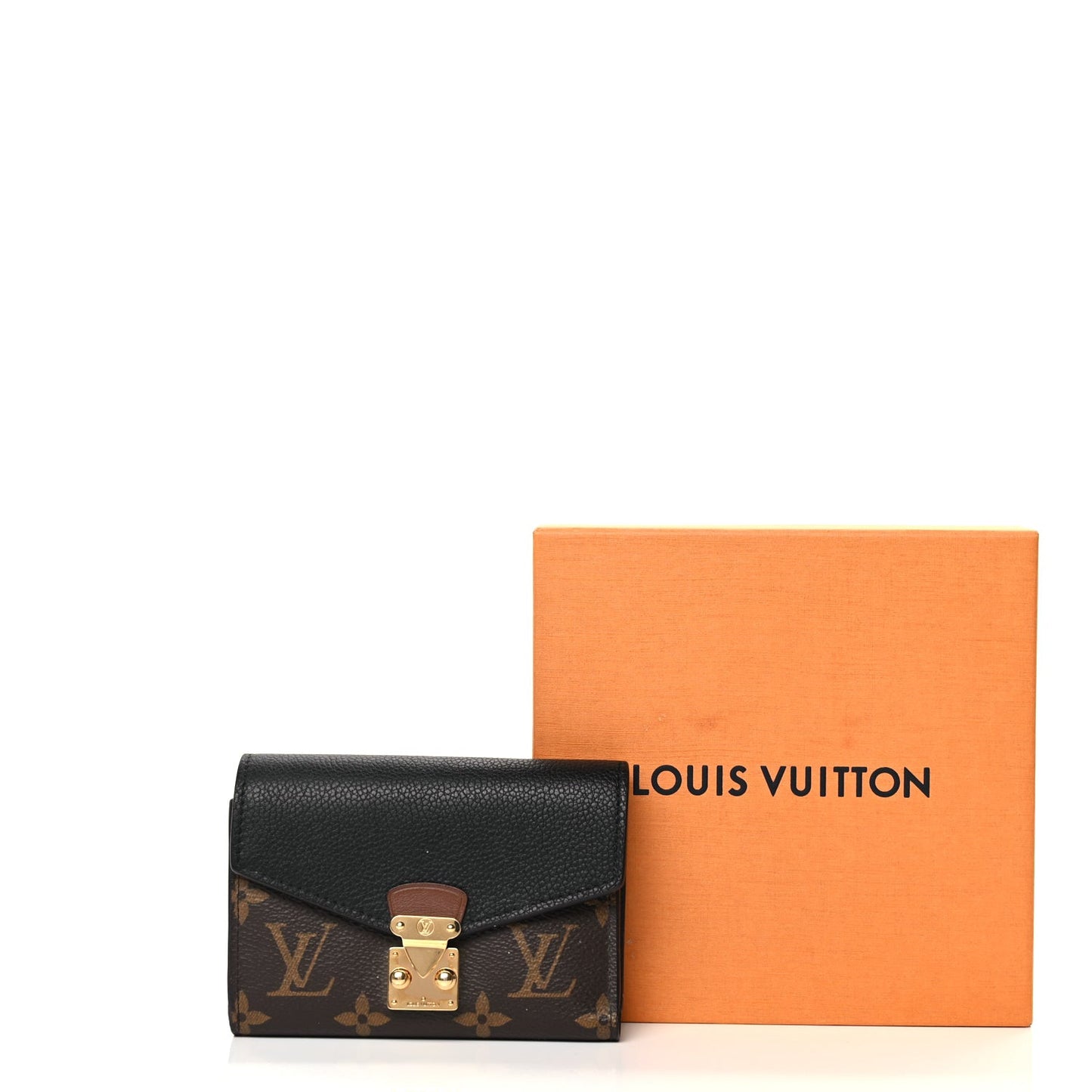 LOUIS VUITTON Monogram Pallas Compact Wallet NM Black