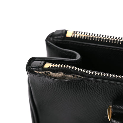 Prada Saffiano Small Galleria Double Zip Tote Black 9 of 9