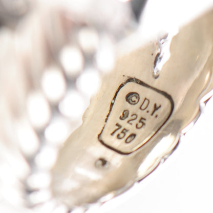 David Yurman Sterling Silver 18K White Gold Diamond Lemon Quartz 14mm Albion Ring 47 4 3 of 6
