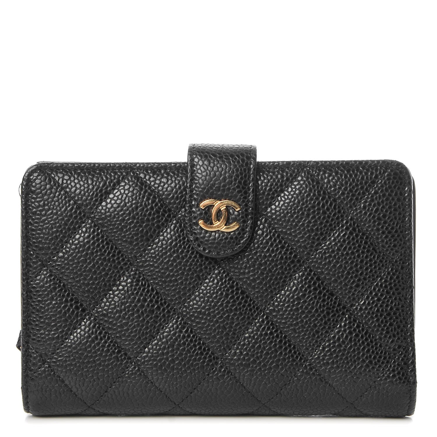 Chanel Caviar Quilted Zipped Pocket Wallet Black 1 of 8