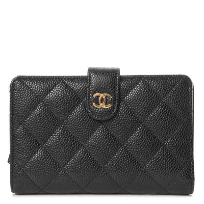Chanel Caviar Quilted Zipped Pocket Wallet Black 1 of 8