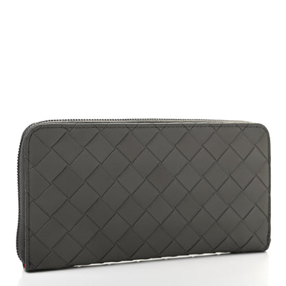 Bottega Veneta Nappa Intrecciato Zip Around Wallet Grey 3 of 7