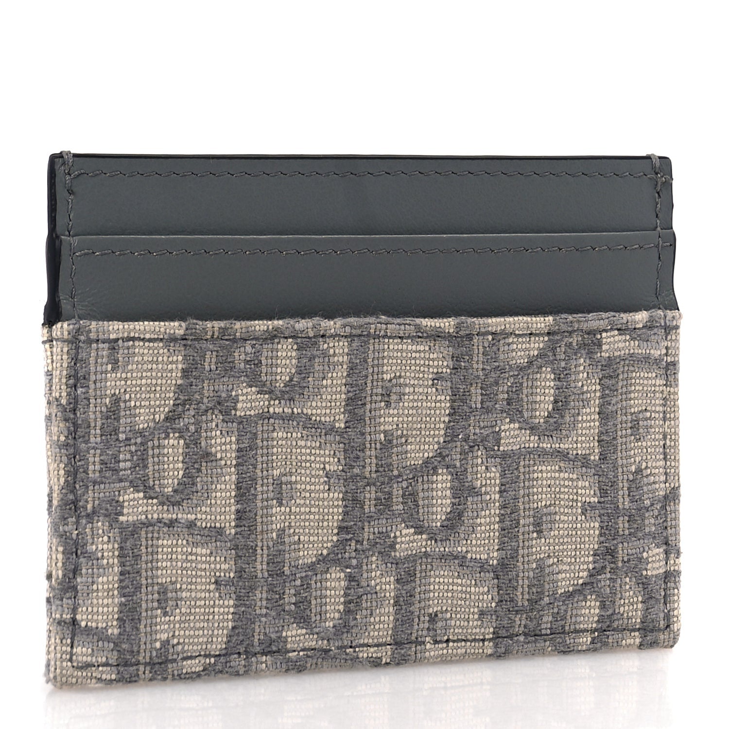 Christian Dior Oblique Calfskin 30 Montaigne Freesia Card Holder Grey 3 of 9