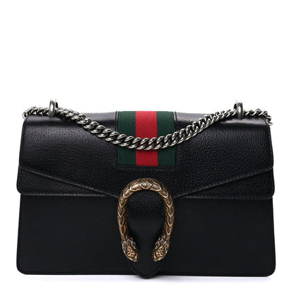 Gucci Calfskin Web Small Dionysus Shoulder Bag  Black 1 of 7