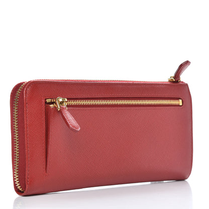 Prada Saffiano Zip Around Wallet Fuoco 3 of 9