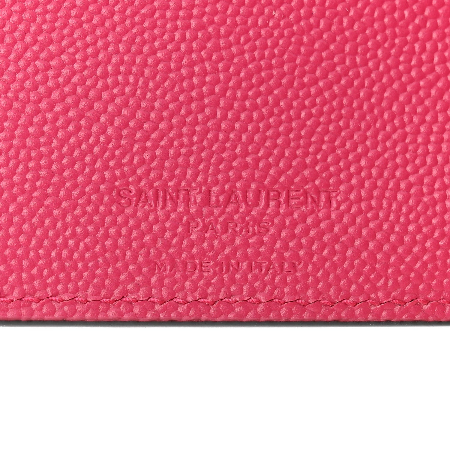 Saint Laurent Grain De Poudre Portefeuille Bi-Fold Wallet Fuchsia 6 of 7