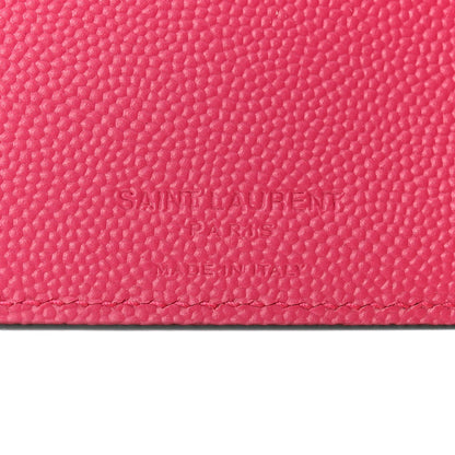Saint Laurent Grain De Poudre Portefeuille Bi-Fold Wallet Fuchsia 6 of 7