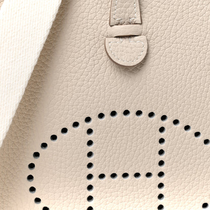 Hermes Taurillon Clemence Evelyne TPM Craie 7 of 11