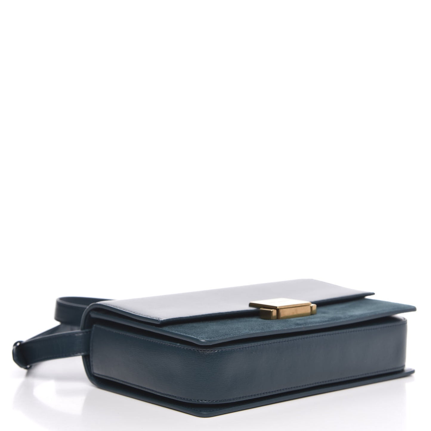 Smooth Calfskin Suede Medium Bellechasse Dark Turquoise