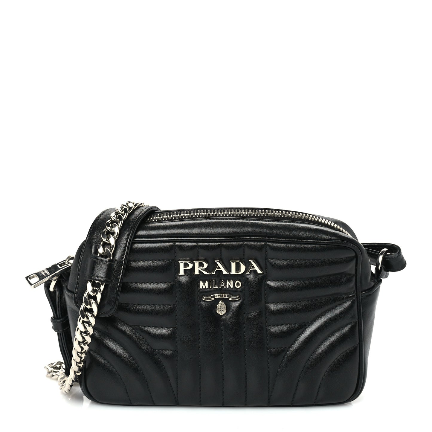 Soft Calfskin Diagramme Camera Bag Black