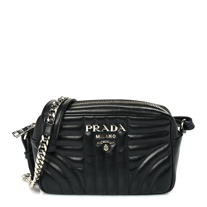 Prada Soft Calfskin Diagramme Camera Bag Black 1 of 8