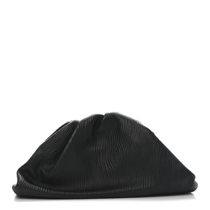 Bottega Veneta Bark Calfskin Embossed The Pouch Oversized Clutch Black 1 of 7