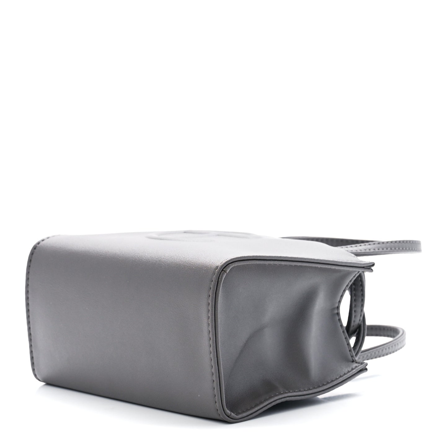 Vegan Leather Small Shopping Bag Grey