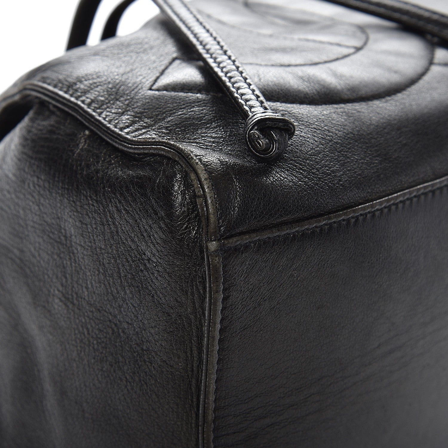 Chanel Lambskin CC Drawstring Shoulder Bag Black 8 of 11