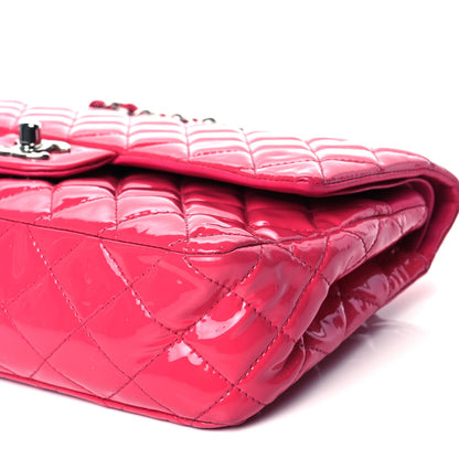 Chanel Patent Quilted Medium Double Flap Pink 9 of 10