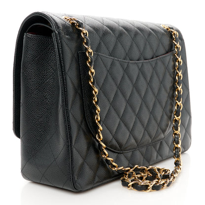 Chanel Caviar Quilted Maxi Double Flap Black 3 of 12
