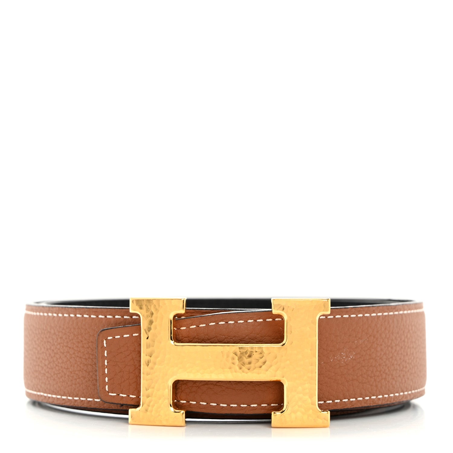 Hermes Box Togo 32mm Martelee H Belt 80 32 Black Gold 1 of 9