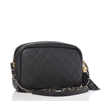 Chanel Iridescent Caviar Quilted Small Coco Tassel Camera Case Black 3 of 7