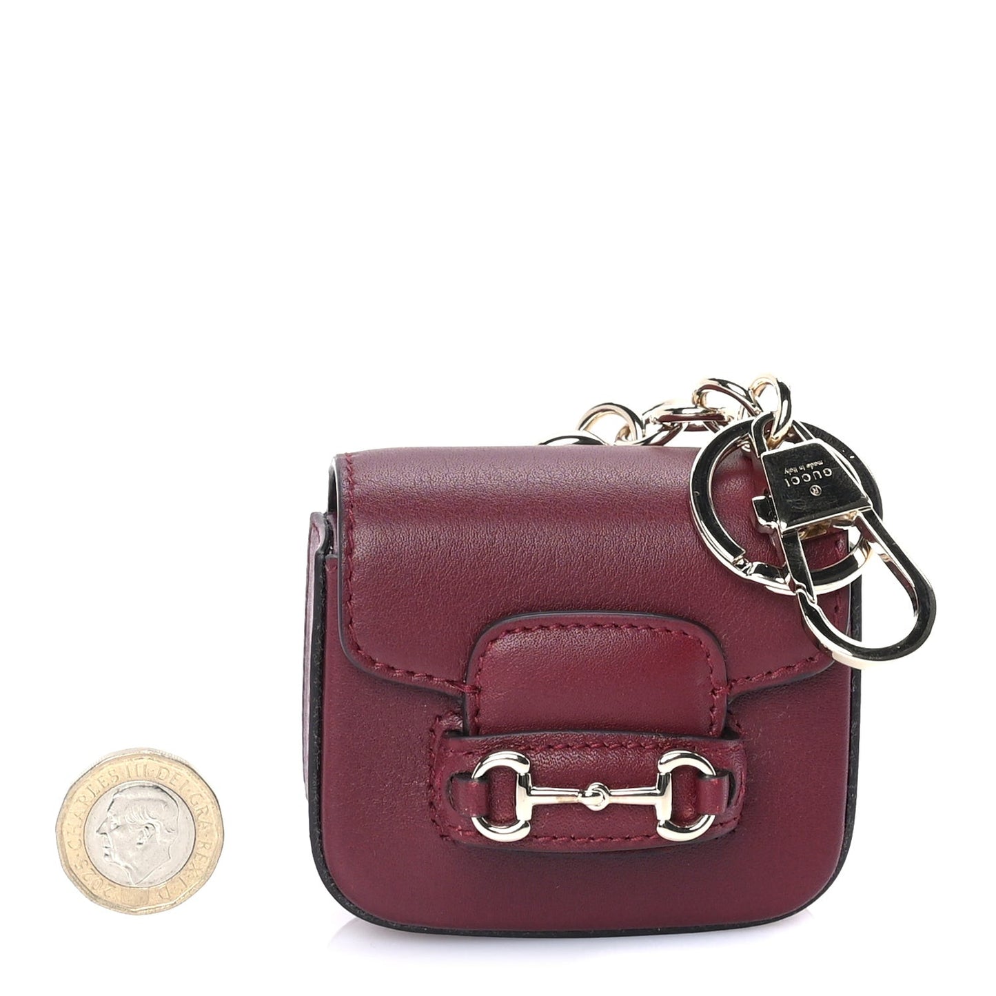 Azalea Calfskin Horsebit 1955 Key Chain Rosso Ancora