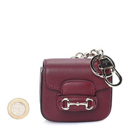 Gucci Azalea Calfskin Horsebit 1955 Key Chain Rosso Ancora 2 of 6