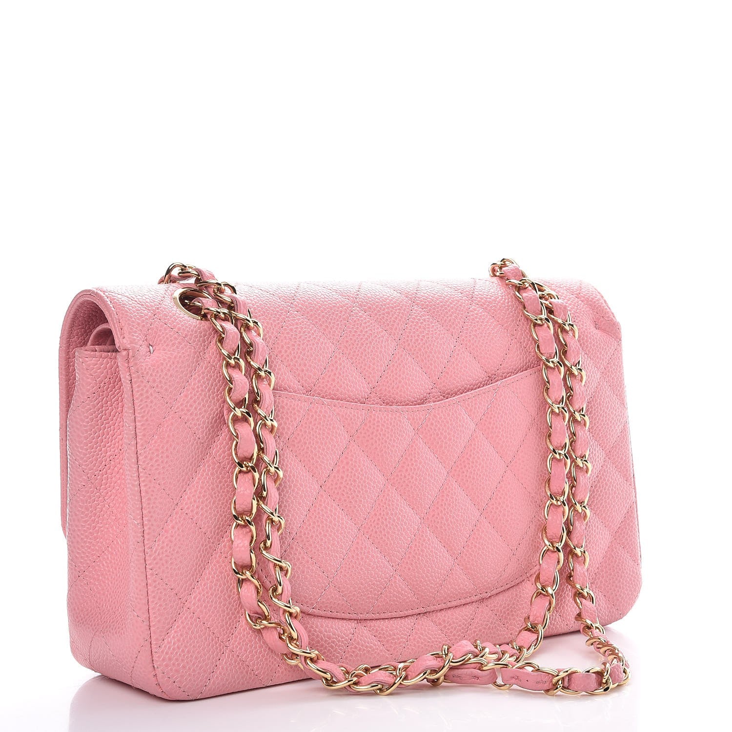 Chanel Caviar Quilted Medium Double Flap Pink 3 of 10