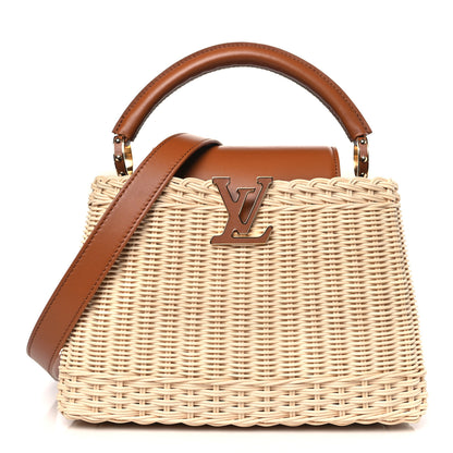 Louis Vuitton Rattan Calfskin Capucines BB Tan 1 of 10