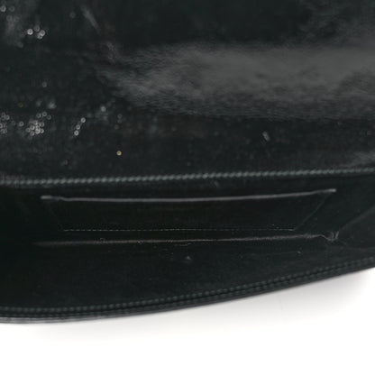 Saint Laurent Textured Patent Monogram Large Belle De Jour Clutch Black 5 of 7