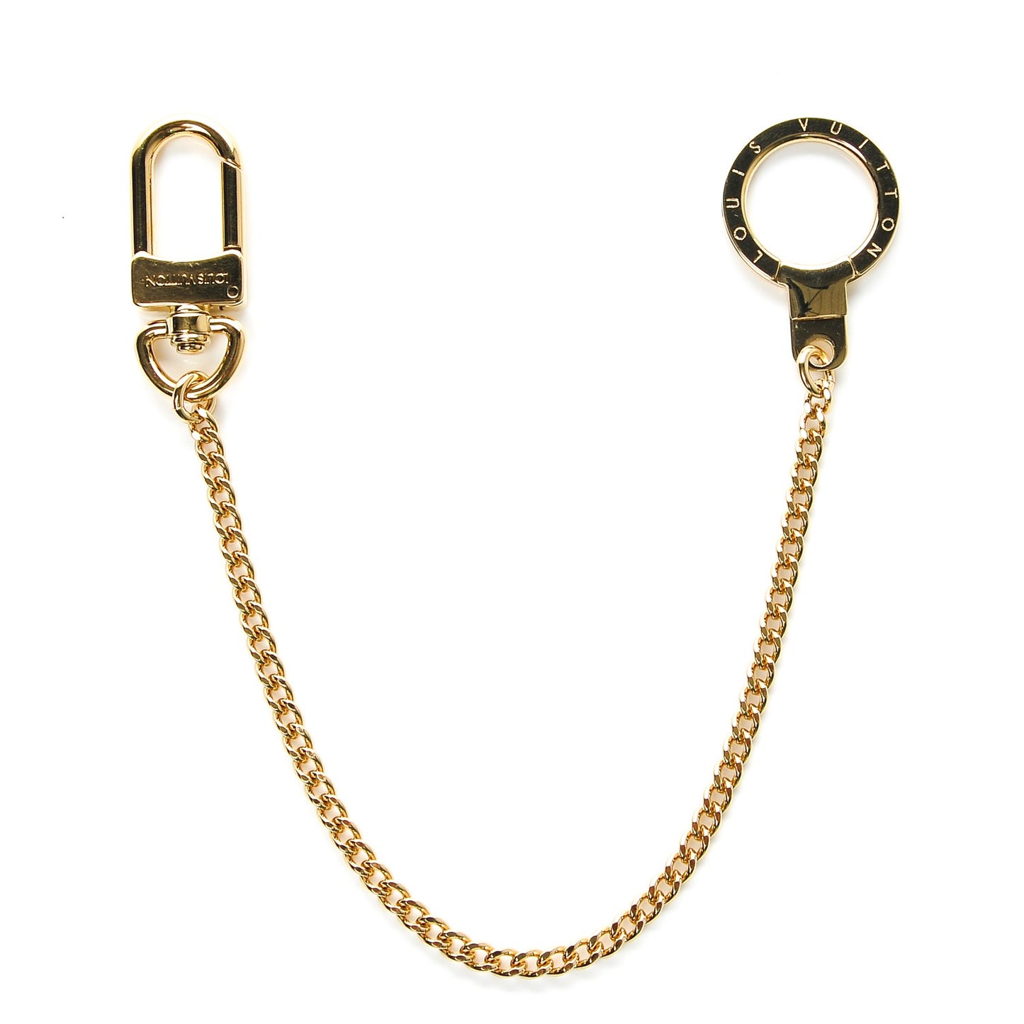 Metal Pochette Extender Key Ring Chain Gold