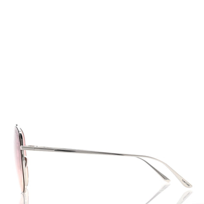 Tom Ford Cleo Sunglasses TF757 Silver 3 of 8